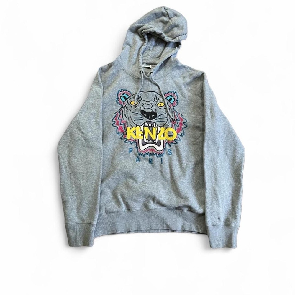 Kenzo Paris Multicolor Rainbow Tiger Graphic Hoodie